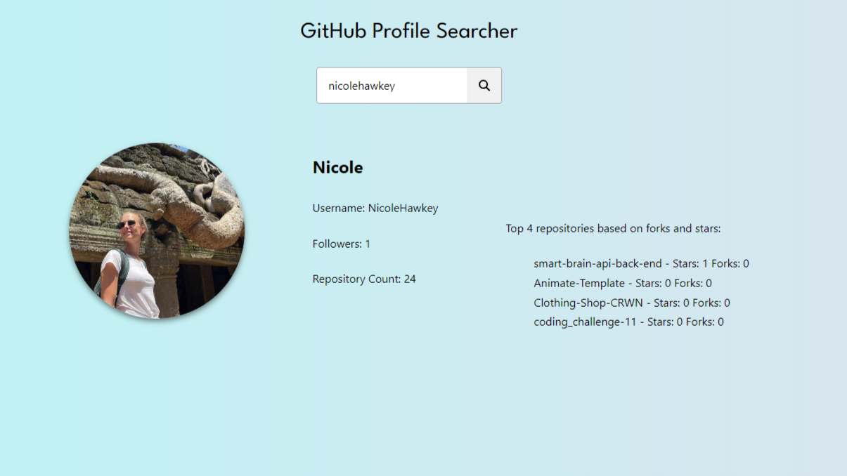 Github Profile Searcher